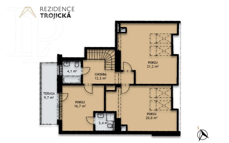 Nový dvoupatrový mezonetový byt (4kk)