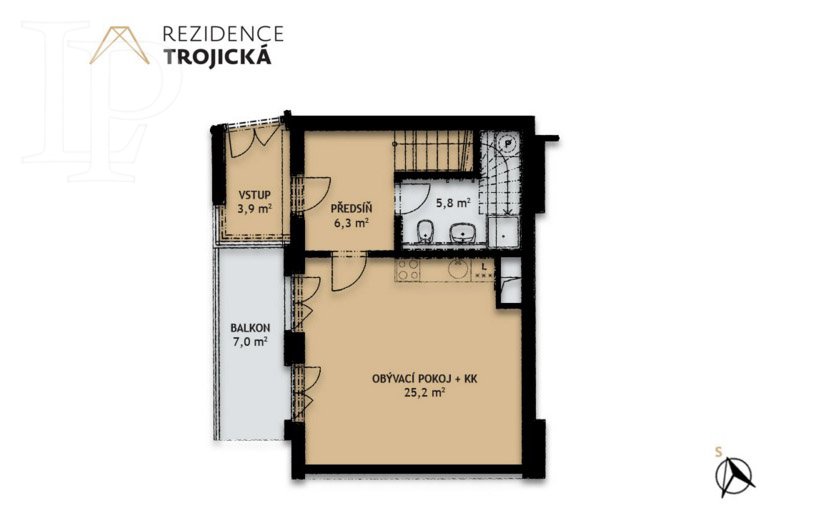 The new two-story duplex apartment (4 + kitchenette)