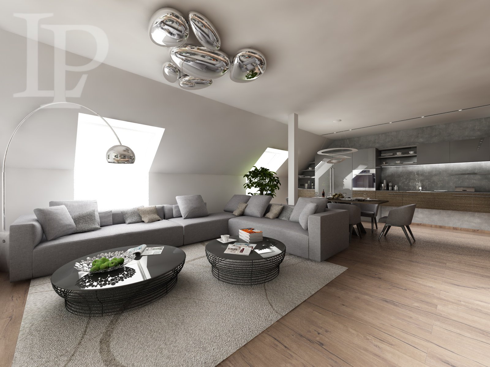 Modern housing directly at metro in Residence Palmovka 3 + kitchenette , 62 m2