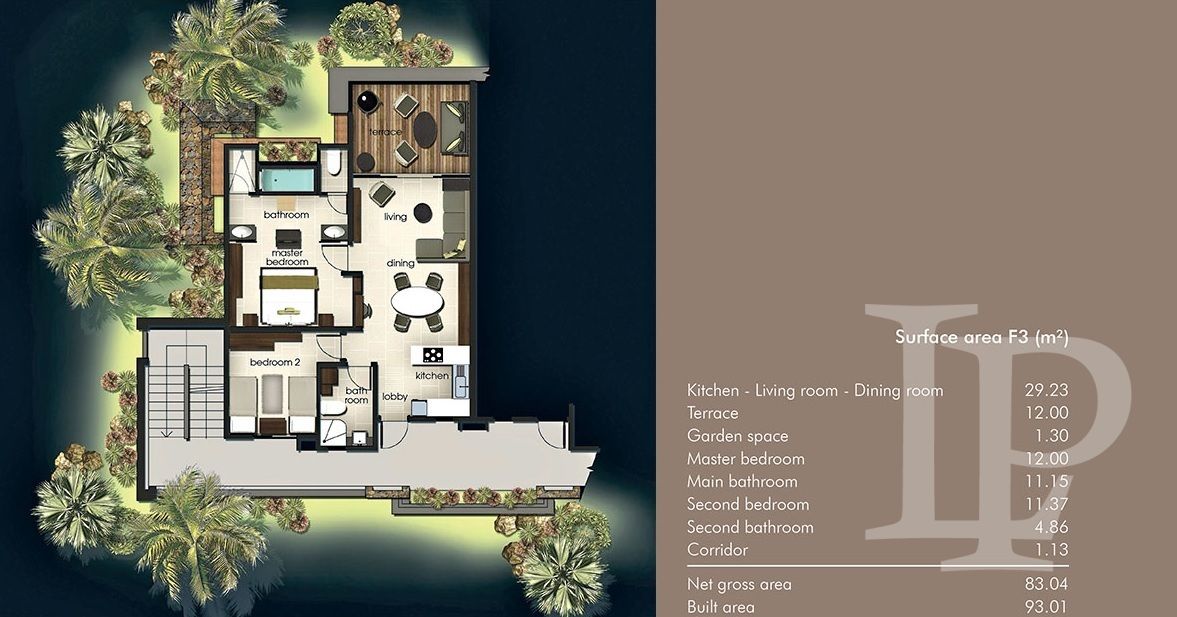 Nadstandartní apartmán 3+kk, 103 m2, Grand Baie, Mauricius