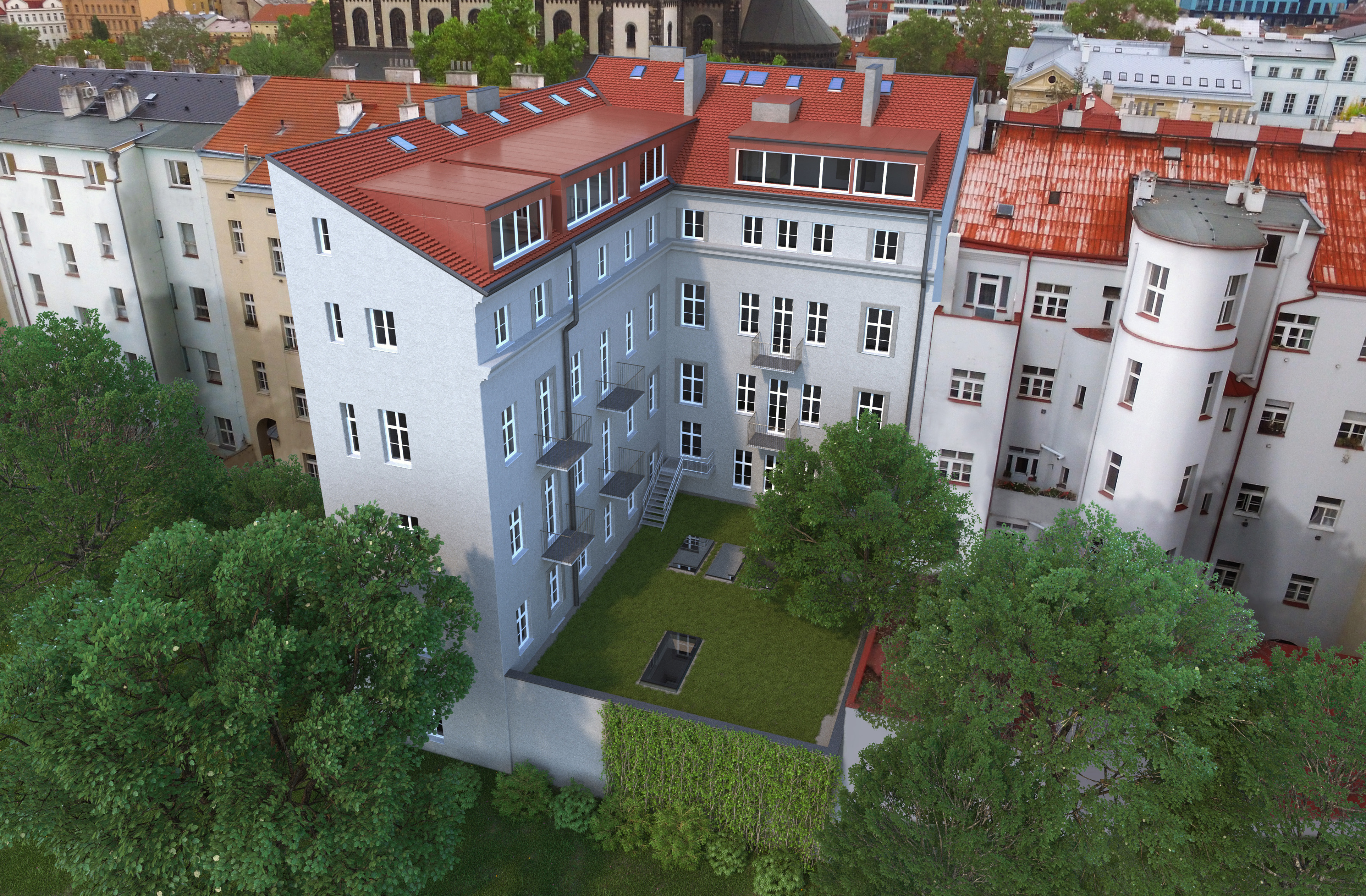 Luxusní bydlení v srdci Karlína s balkonem, 1+kk, 33,8m2