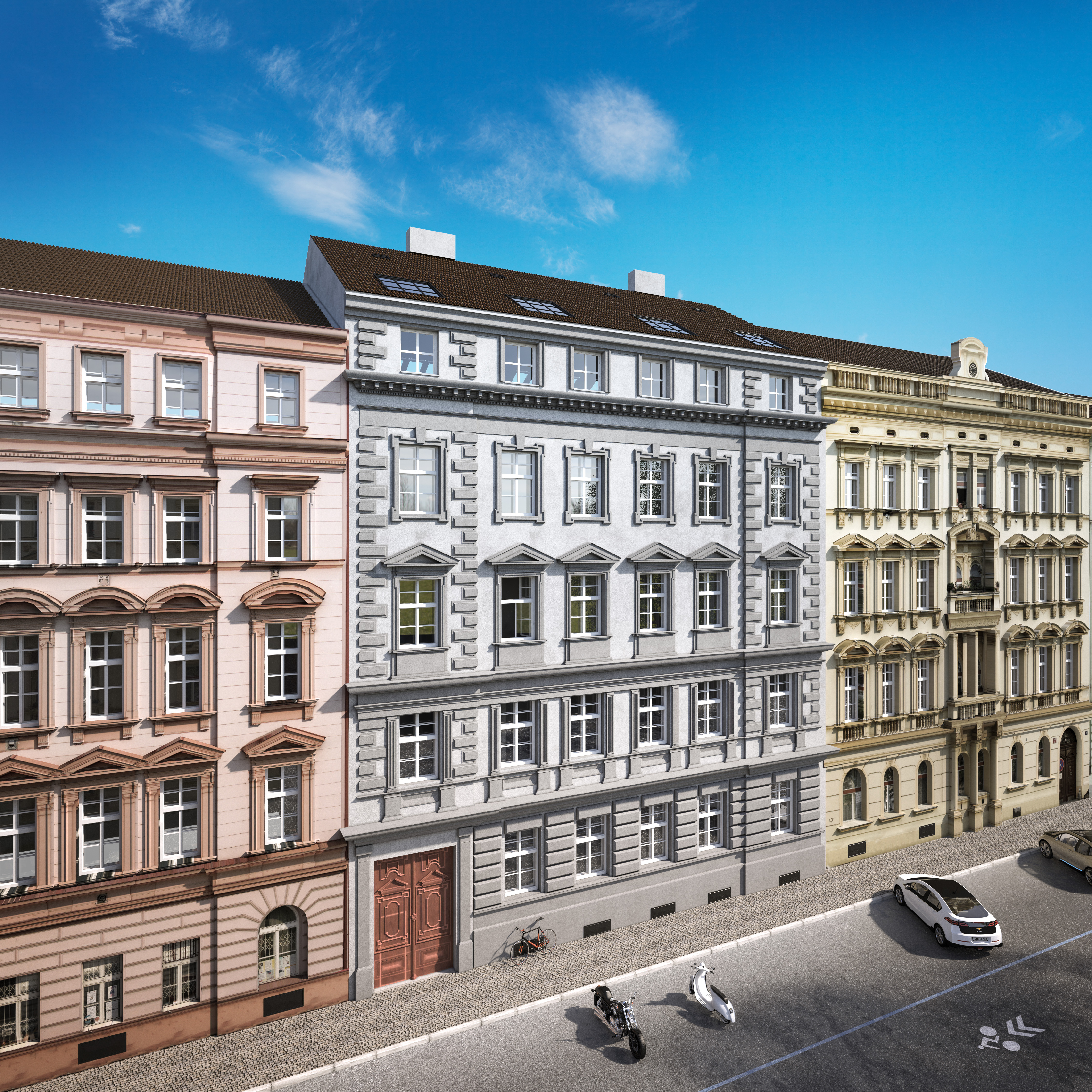 Luxusní bydlení v srdci Karlína s balkonem, 1+kk, 33,8m2